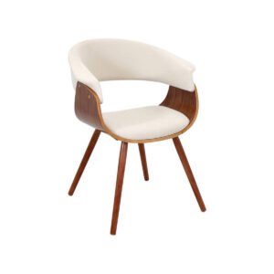 Claure Austin Lover Round Chair White Wooden