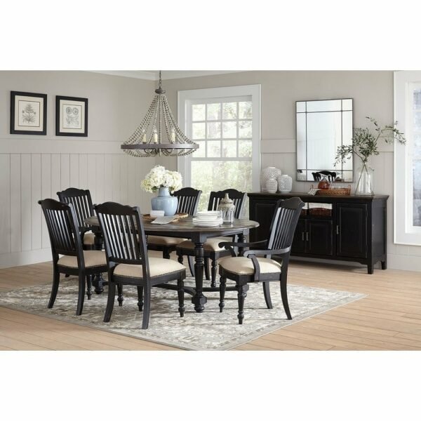 Set Meja Makan Salina Warna Putih Dudukan Sofa