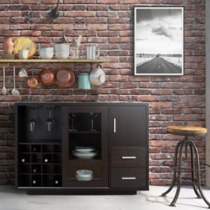 Bufet Dapur Penyimpanan dengan Banyak Laci