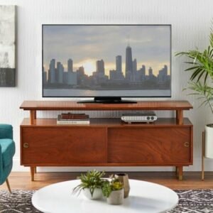 Meja TV Model Klasik Natural Jati