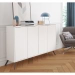 Lemari Kabinet 4 Pintu Model Minimalis Dengan Kaki-Kaki Meruncing