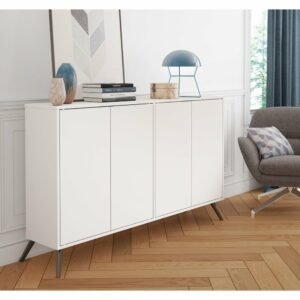 Lemari Kabinet 4 Pintu Model Minimalis Dengan Kaki-Kaki Meruncing