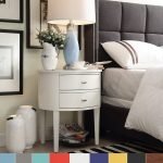 Nakas Tabung Warna Putih 2 Laci Modern