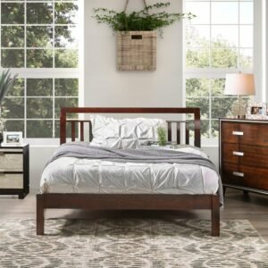 Ranjang Minimalis Jati Simple Finishing Brown Jepara