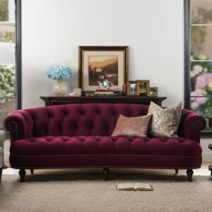 Bangku Sofa Sandaran Lengkung 3 Set Mewah