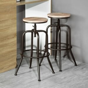 Kursi Bar Stool Industrial Dudukan Bundar