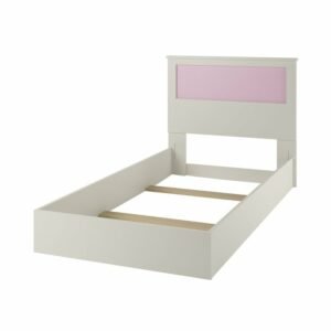 Tempat Tidur Anak Putih dengan Sandaran Tinggi