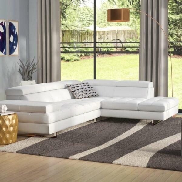 Jual Set Kursi Sofa Tamu Warna Putih Kaki-Kaki Logam