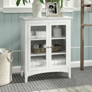 Harga Lemari Kabinet Putih 2 Pintu Kaca