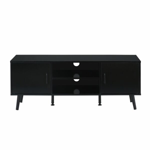 Jual Meja TV Jati Black Crackal Modern Jepara