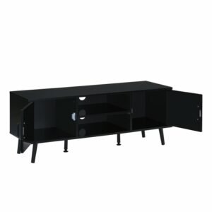 Jual Meja TV Jati Black Crackal Modern Jepara