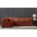 Set Kursi Tamu L Sectional Modern dengan Kulit Imitasi