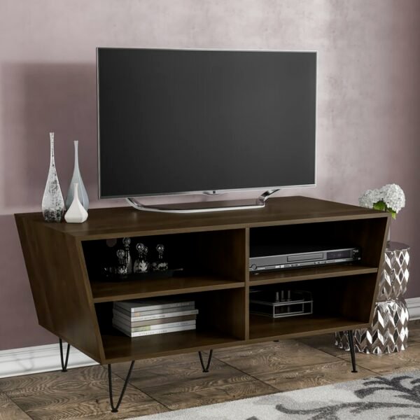 Meja TV Jati Finishing Walnut Model Rustic