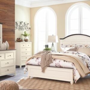 Set Tempat Tidur Jati Warna Putih Minimalis Simple