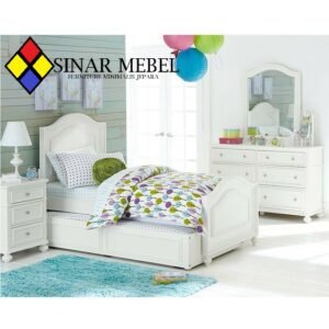 Set Tempat Tidur Anak Naila Warna Putih