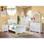 Set Tempat Tidur Anak Herbi Warna Putih