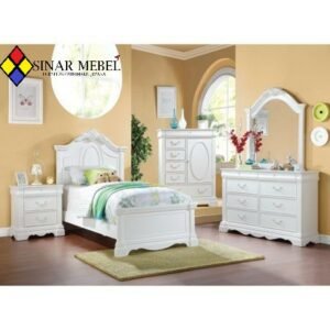 Set Tempat Tidur Anak Herbi Warna Putih