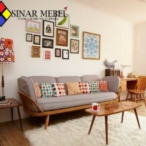 Set Kursi Tamu Jati Nocholas Sandaran Jari-Jari