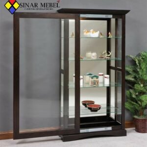 Lemari Pajangan Hias Pintu Kaca Sledding Modern