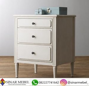 Nakas Minimalis Putih Shabby Jepara