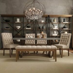 Set Meja Makan Sofa Rustik Jepara