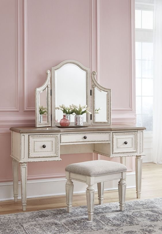 Meja Rias Minimalis 3 Kaca Cermin Luxury