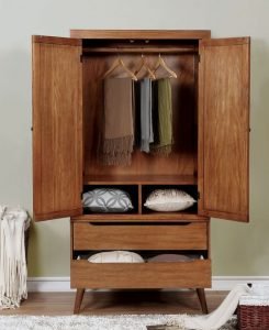 Lemari Pakaian Jati Retro 2 Pintu