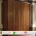 Lemari Pakaian Minimalis Jati Modern Pintu 4