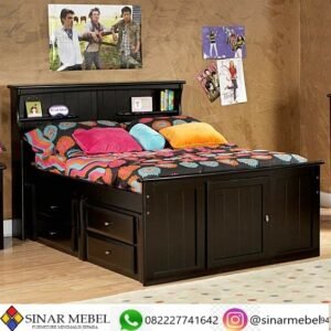 Tempat Tidur Anak Jati Laci Banyak Murah