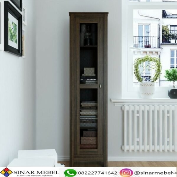 Jual Lemari Arsip Minimalis Kaca Singel Pintu