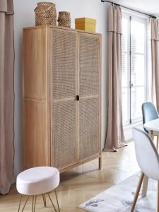 Lemari Hias Minimalis Rotan 2 Pintu