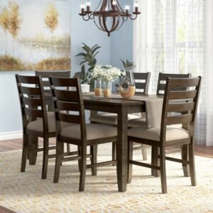 Set Meja Makan Minimalis Jati Brown Sofa