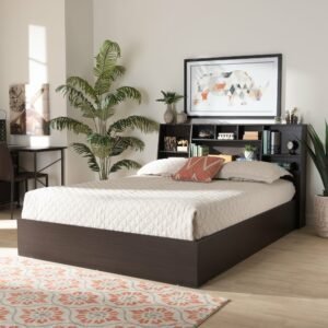 Tempat Tidur Jati Blok dengan Rak