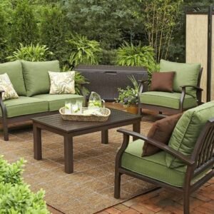 Satu Set Kursi Tamu Jati Retro Sofa