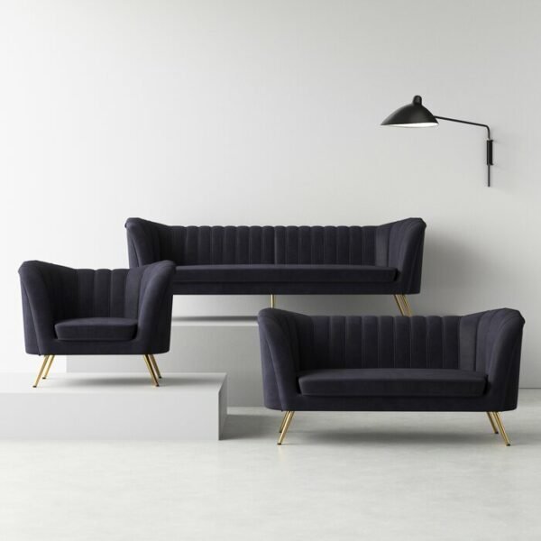 Set Sofa Tamu Shabby Kaki-Kaki Gold