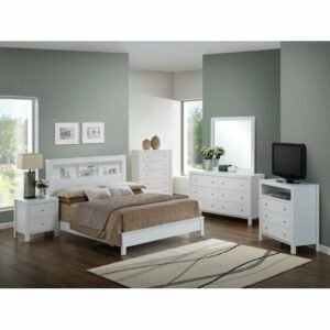 Kamar Set Minimalis dengan Rak Pada Sandaran