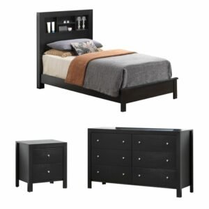 Kamar Set Minimalis dengan Rak Pada Sandaran
