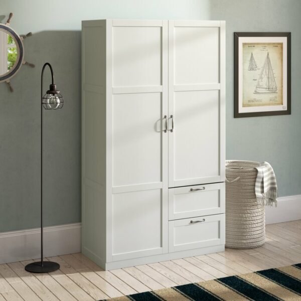 Jual Lemari Pakaian Minimalis Putih 2 Pintu