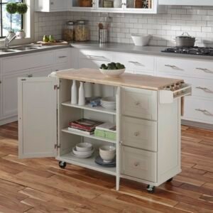 Bufet Dapur Minimalis dengan Roda Dorong