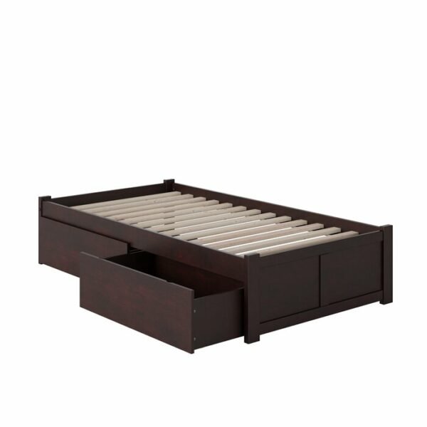 Tempat Tidur Minimalis Jati Laci Natural