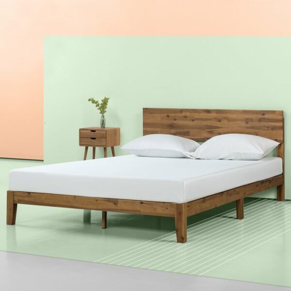 Tempat Tidur Minimalis Jati Sandaran Balok