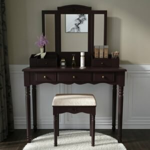 Meja rias set vanity jati