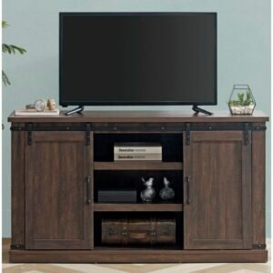 Meja TV Minimalis Retro 2 Pintu 3 Susun