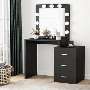 Meja Rias Minimalis Siliman Lighted Mirror