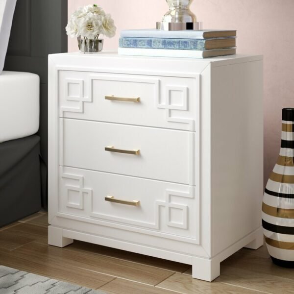 Nakas Minimalis Bindera White 3 Laci