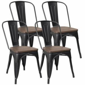 Kursi Cafe Minimalis Lilian Dudukan Kayu