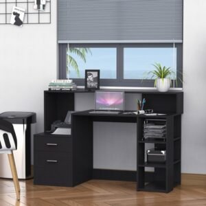 Meja Kantor Minimalis Manopo Dengan Rak Simpan