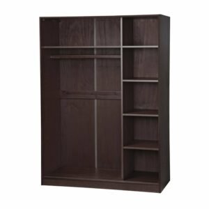 Lemari Pakaian Sleding Minimalis Pintu 3 Brown