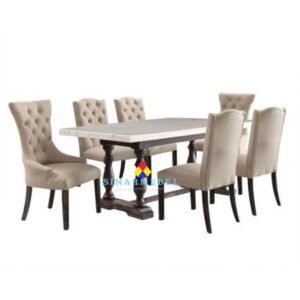 Set Meja Makan Sofa Top Marmer Carara