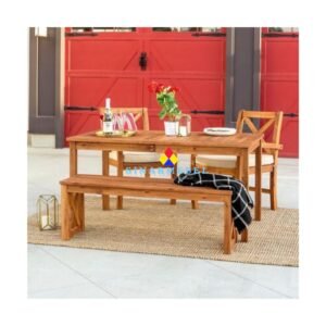 Set Kursi Makan Outdoor jati Bleach